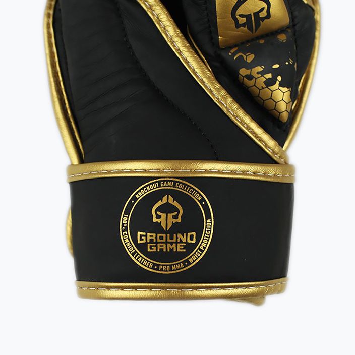 Рукавиці спарингові Ground Game MMA Cage Gold золоті MMASPARGLOCGOL 5