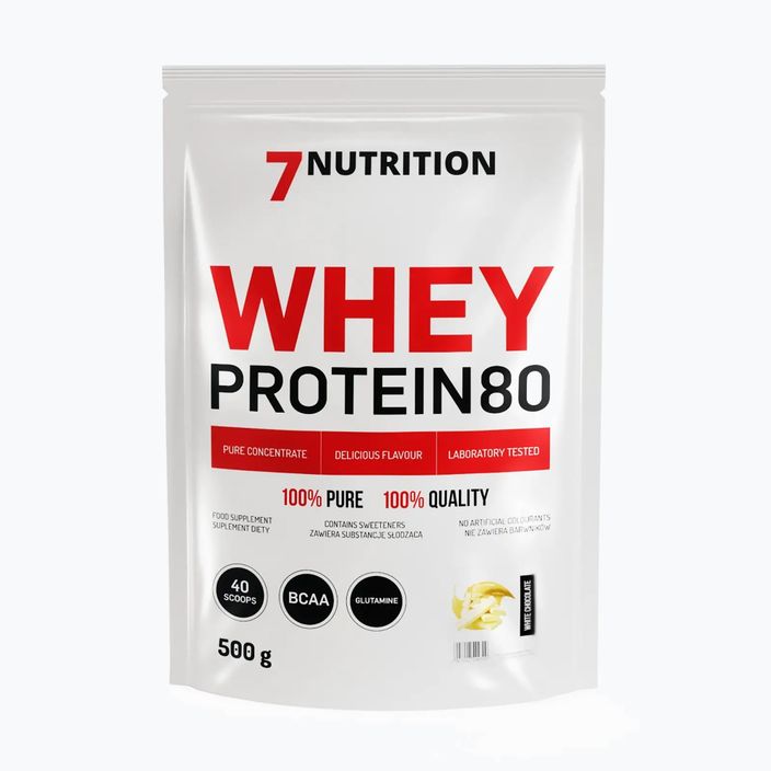 Whey 7Nutrition Protein 80 500г білий шоколад 7Nu000260
