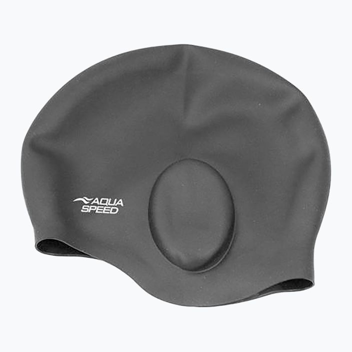 Шапочка для плавання AQUA-SPEED Ear Cap чорна 2