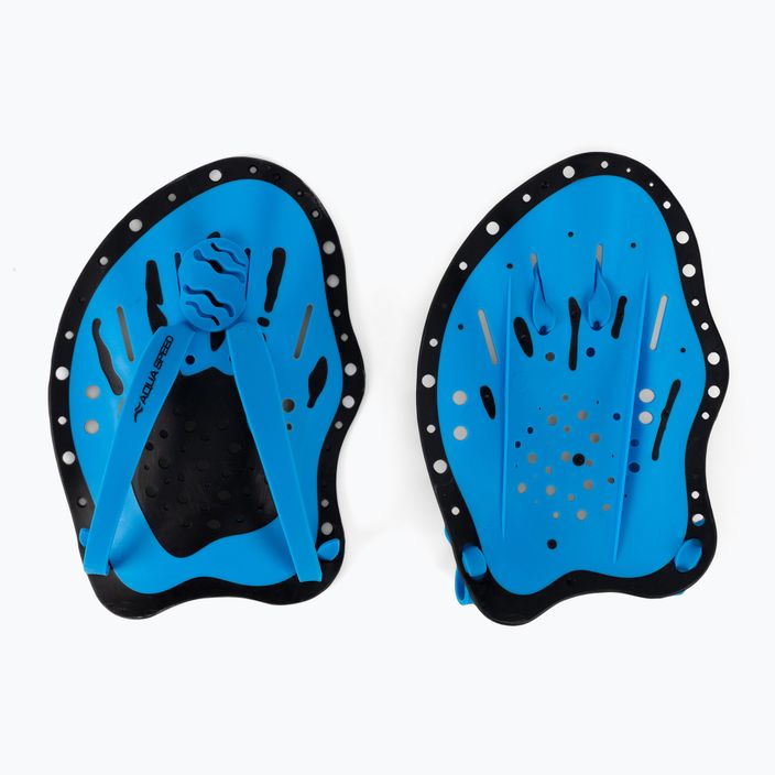Лопатки для плавання AQUA-SPEED Swim Paddle блакитні/чорні 2