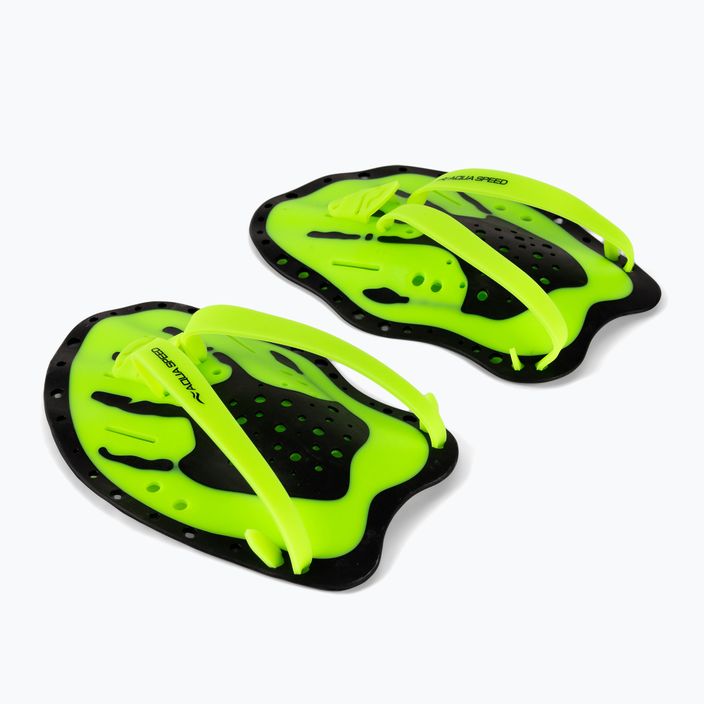 Лопатки для плавання AQUA-SPEED Swim Paddle зелені/чорні