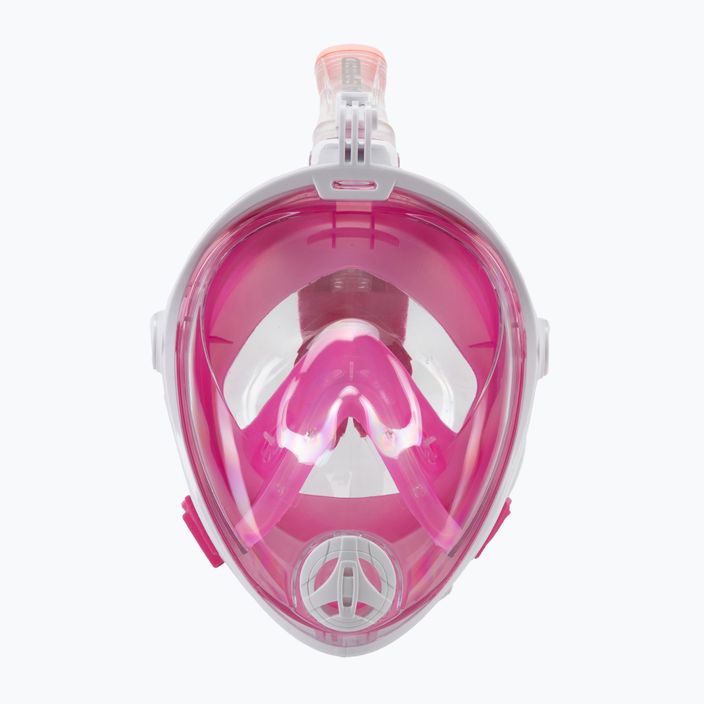 Повнолицева маска для снорклінгу damska AQUA-SPEED Spectra 2.0 біла/рожева 2