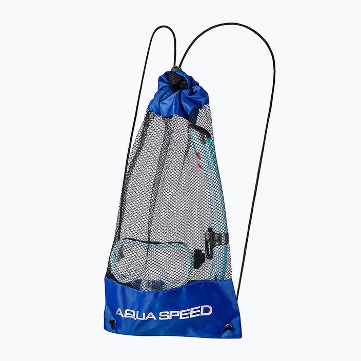 Набір для підводного плавання AQUA-SPEED Enzo + Evo маска + трубка + сумка світло-блакитний 4