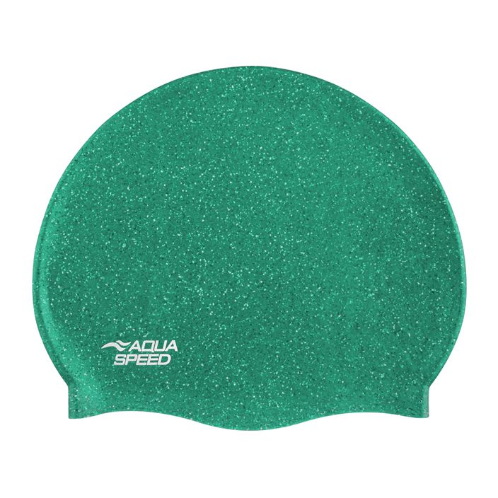 Шапочка для плавання AQUA-SPEED Reco темно-зелена 2
