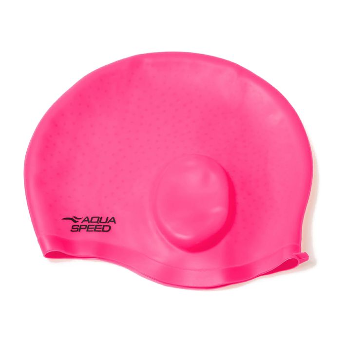 Шапочка для плавання AQUA-SPEED Comfort для вух рожева 2