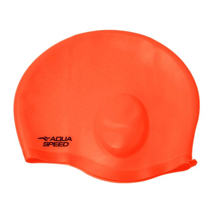 Шапочка для плавання AQUA-SPEED Ear Cap Comfort Помаранчева 2