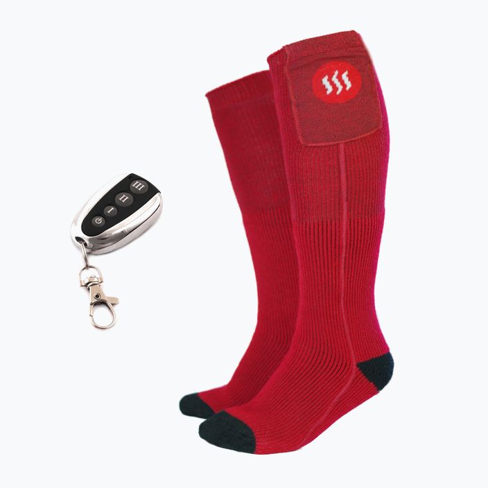 Шкарпетки з підігрівом з пультом Glovii GQ3 червоні