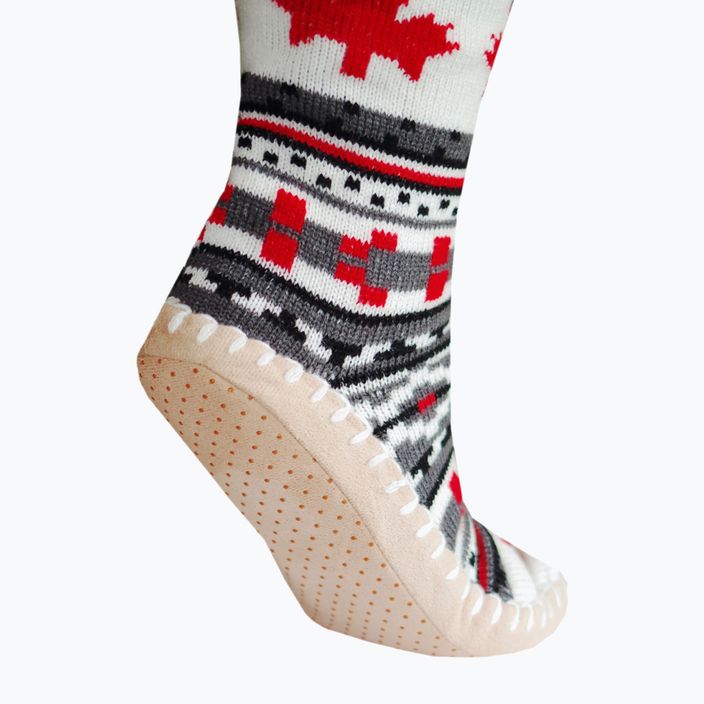 Капці з підігрівом з шкарпетками Glovii GQ4 білий/червоний/сірий 3