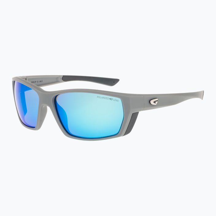 Сонцезахисні окуляри GOG Bora матово-сірі/поліхромні біло-сині 2