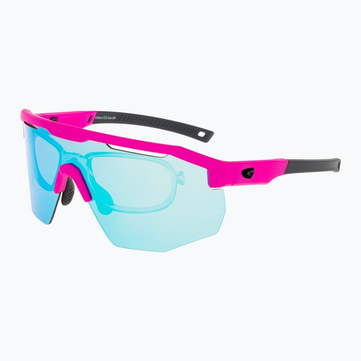 Окуляри велосипедні GOG Argo matt neon pink/black/white-blue E506-2 8