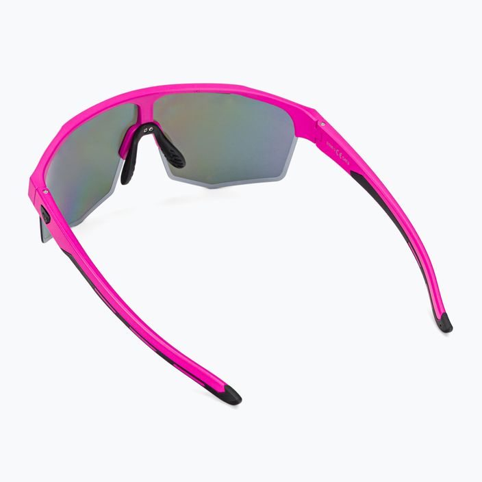 Окуляри велосипедні GOG Athena matt neon pink / black / polychromatic white-blue E508-3 2