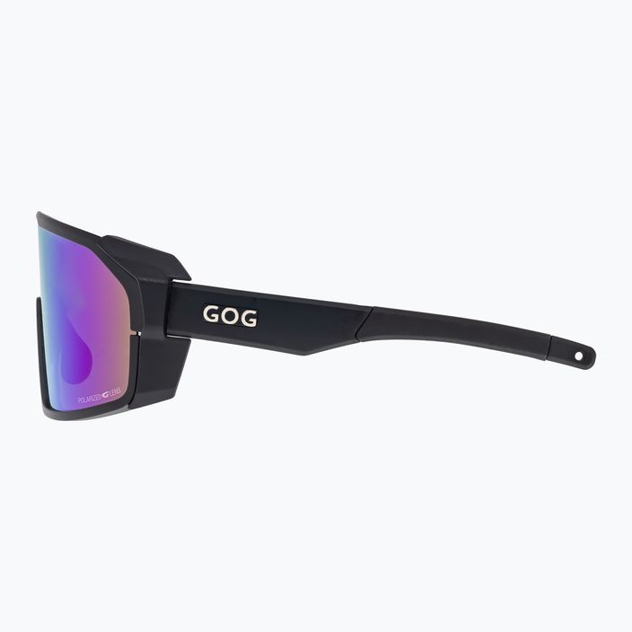 Сонцезахисні окуляри GOG Annapurna матово-чорні/поліхромні біло-сині 5