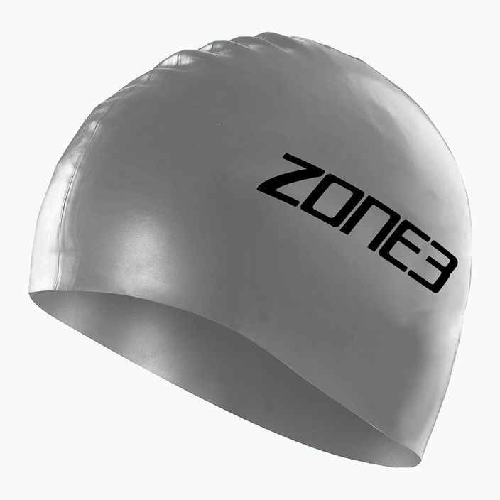 Шапочка для плавання ZONE3 срібляста SA18SCAP116_OS 2