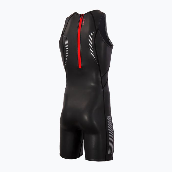 Чоловічі неопренові наколінники ZONE3 Kneeskin Triathlon Foam Baselayer чорний/червоний 2