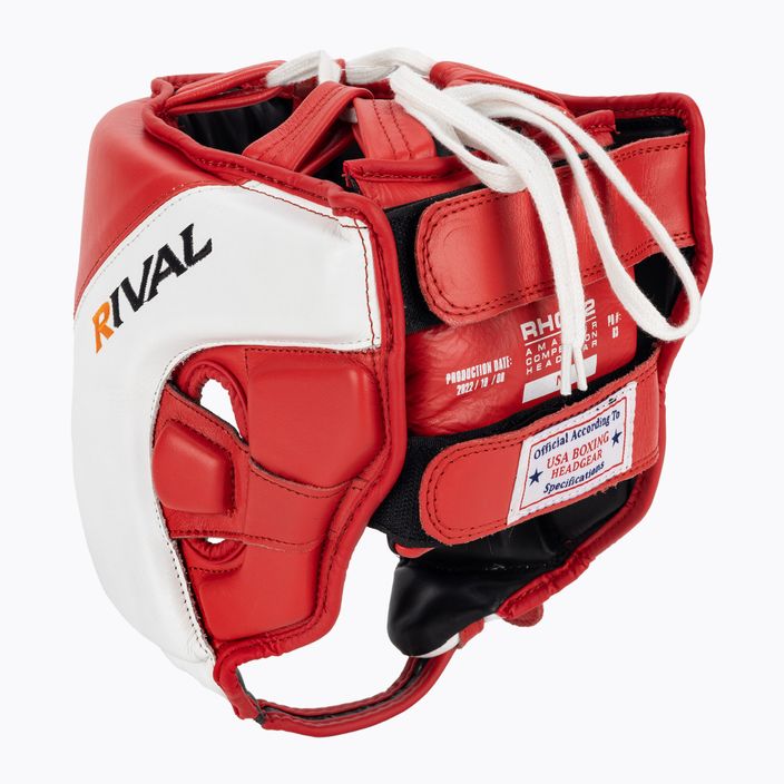 Шолом боксерський Rival Amateur Competition Headgear red/white 3