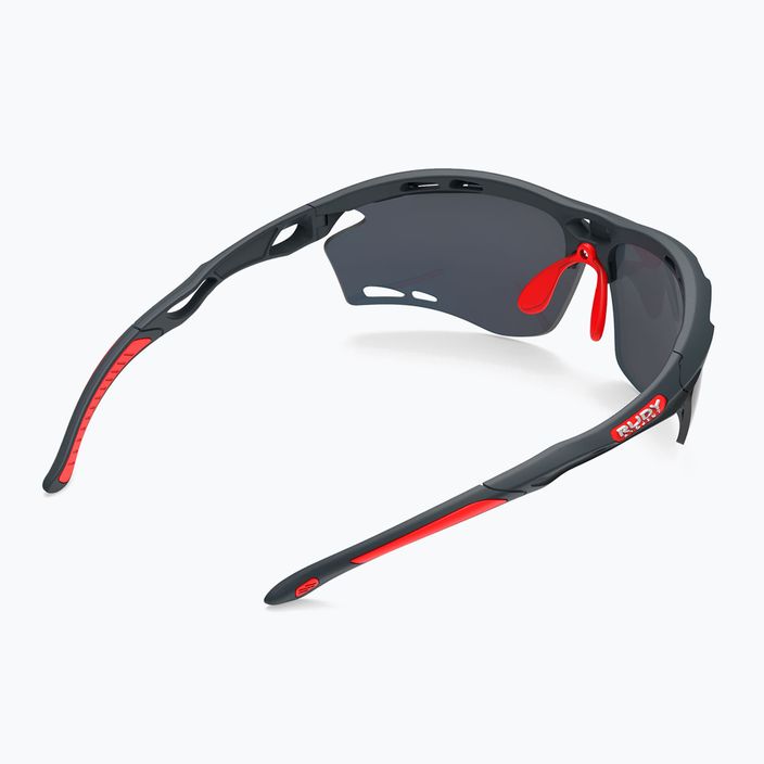 Сонцезахисні окуляри Rudy Project Propulse вугільно-матові/мультилазерні червоні 5