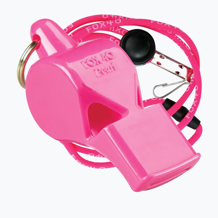Свисток зі шнурком Fox 40 Pearl Safety рожевий 9703