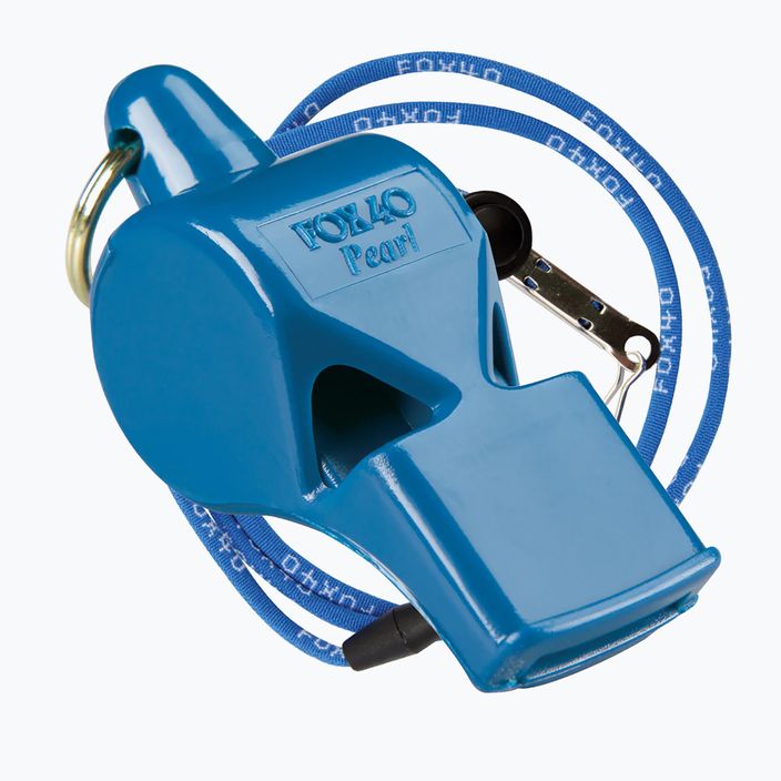 Свисток зі шнурком Fox 40Pearl Safety блакитний 9703
