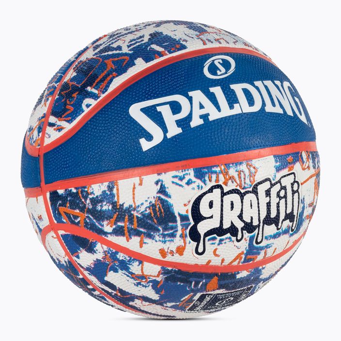 Баскетбольний м'яч Spalding Graffiti 7 блакитно-червоний 84377Z 2