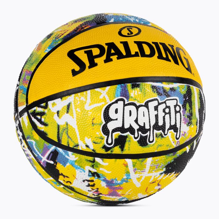 Баскетбольний м'яч Spalding Graffiti 7 зелено-жовтий 2000049338 2