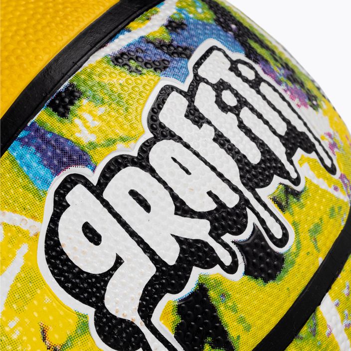 Баскетбольний м'яч Spalding Graffiti 7 зелено-жовтий 2000049338 3