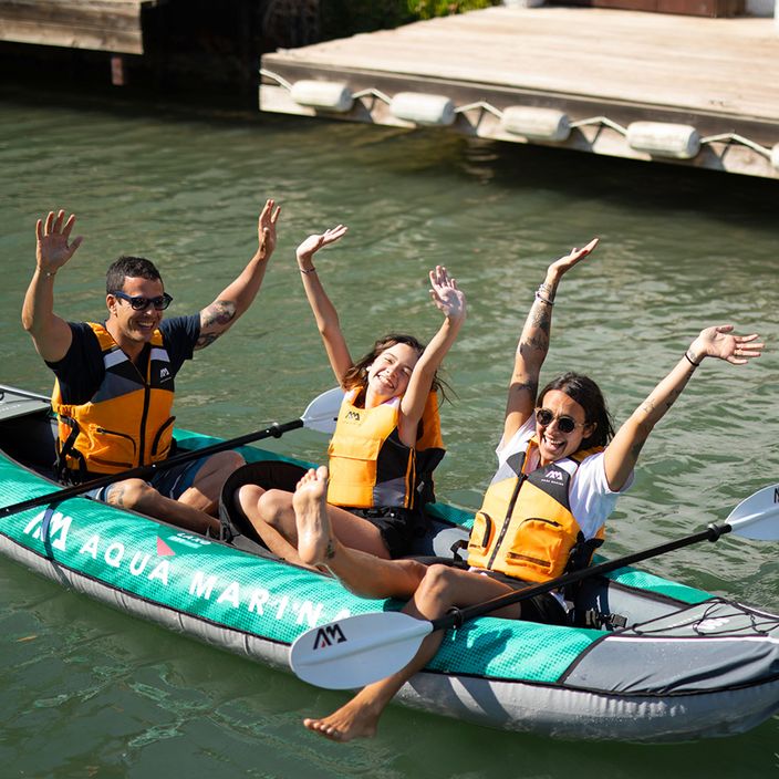 Надувна байдарка 3-х місна 12’6″ Aqua Marina Recreational Kayak зелена Laxo-380 9