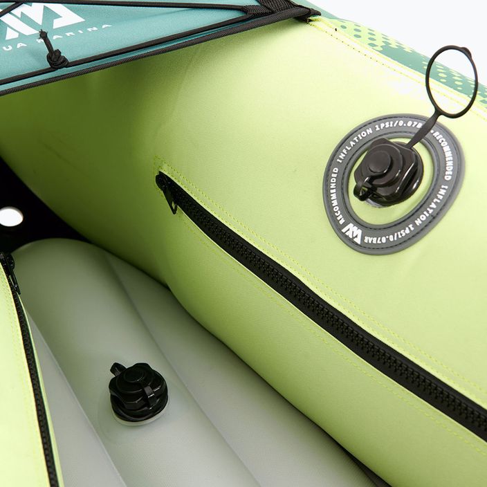 Надувна байдарка 3-х місна 12'2" Aqua Marina Recreational Canoe зелена Ripple-370 4