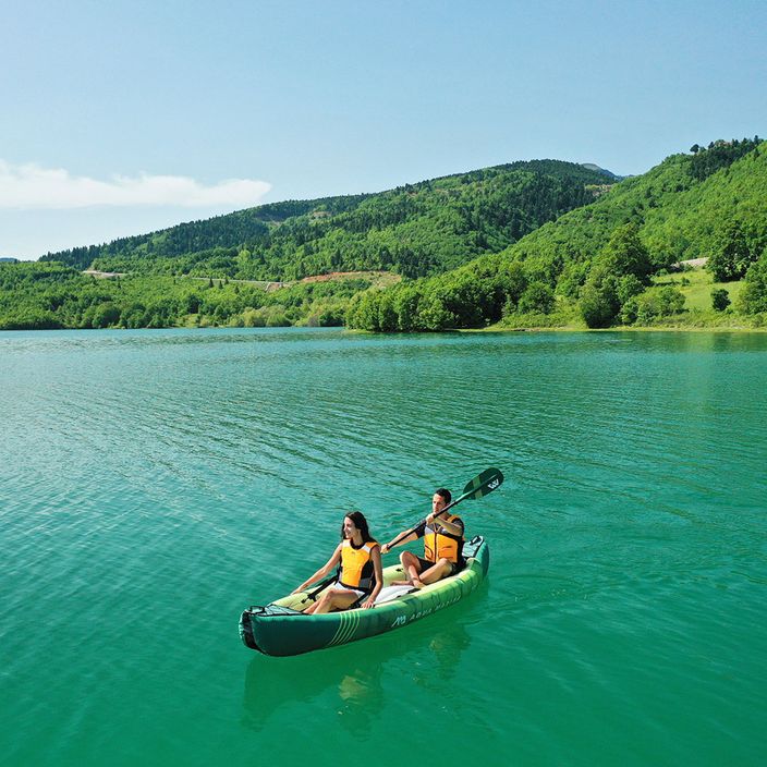 Надувна байдарка 3-х місна 12'2" Aqua Marina Recreational Canoe зелена Ripple-370 10