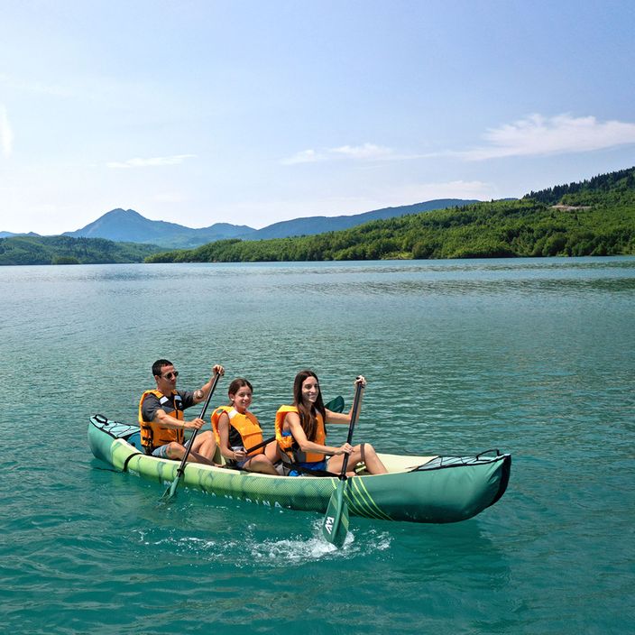 Надувна байдарка 3-х місна 12'2" Aqua Marina Recreational Canoe зелена Ripple-370 13