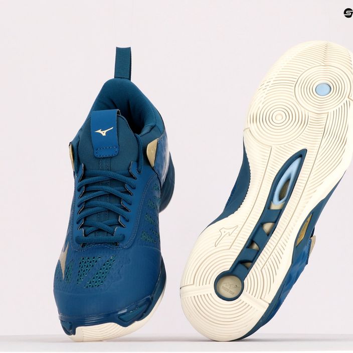 Кросівки для волейболу чоловічі Mizuno Wave Momentum сині V1GA191251 11