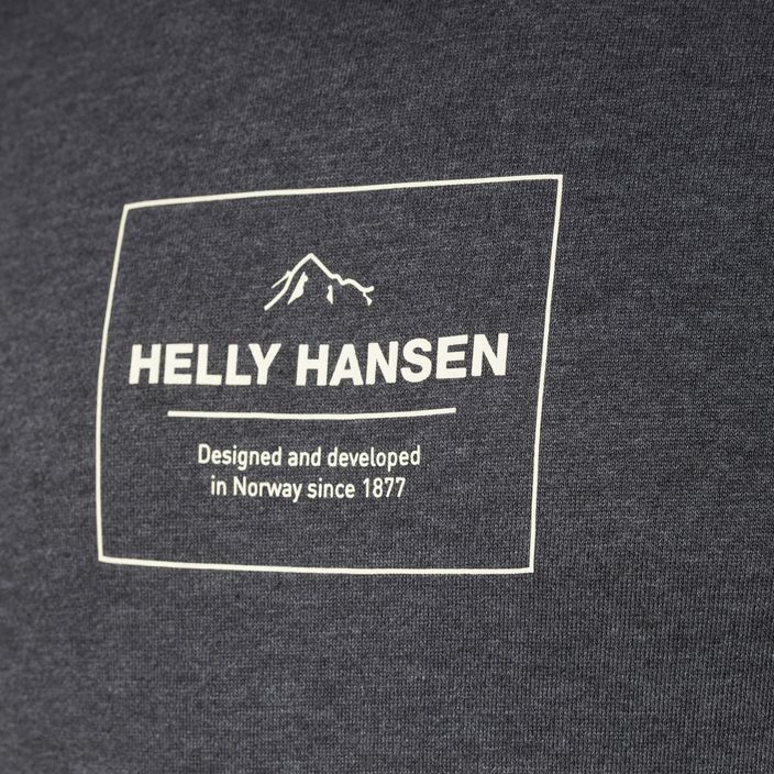 Чоловічий трекінговий світшот Helly Hansen F2F Organic Cotton Hoodie меланж чорного дерева 3