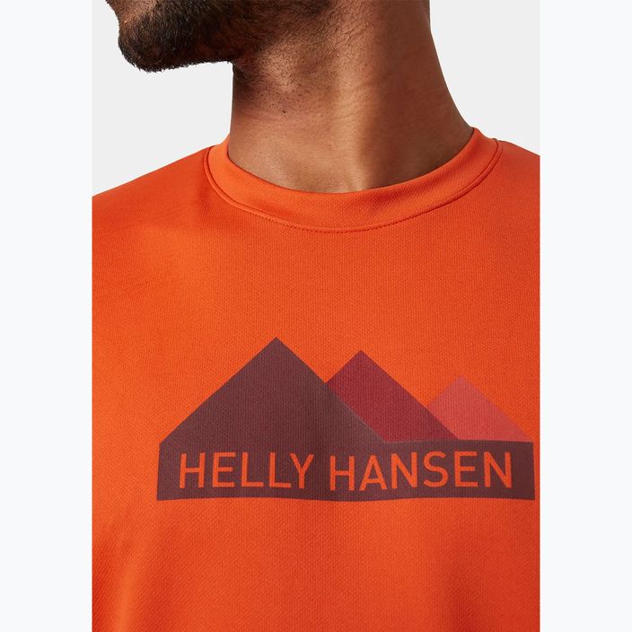 Чоловіча футболка Helly Hansen HH Tech Graphic Patrol оранжевого кольору 3
