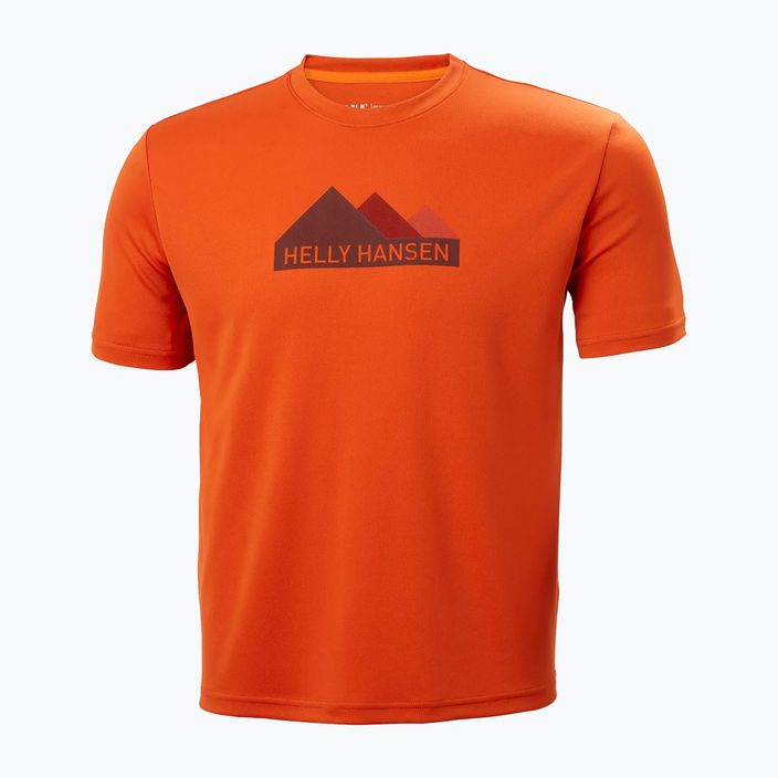 Чоловіча футболка Helly Hansen HH Tech Graphic Patrol оранжевого кольору 4