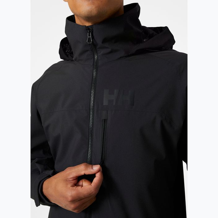 Чоловіча вітрильна куртка Helly Hansen HP Racing з капюшоном з чорного дерева 6