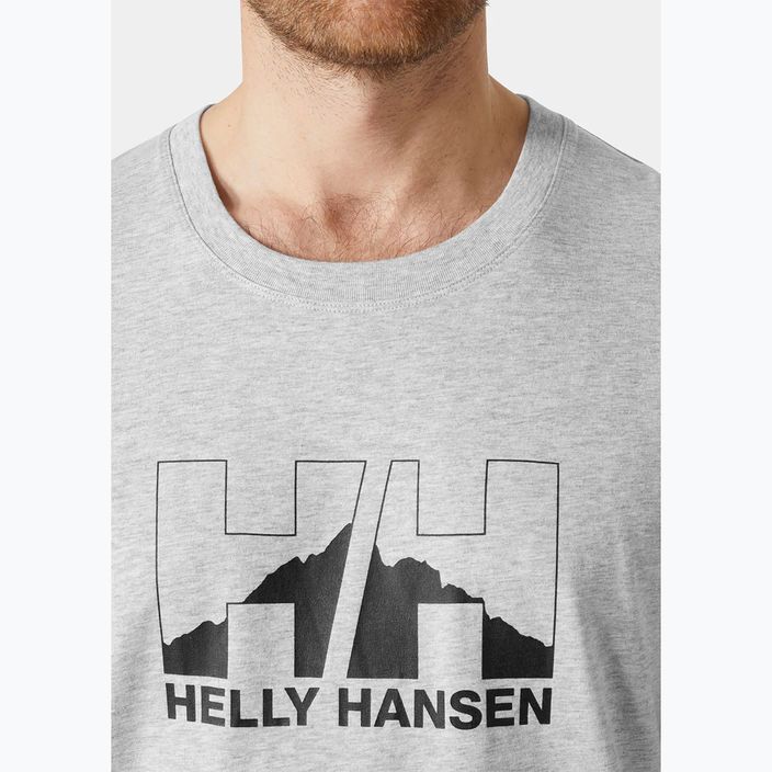 Чоловіча футболка Helly Hansen Nord Graphic сірий меланж 3