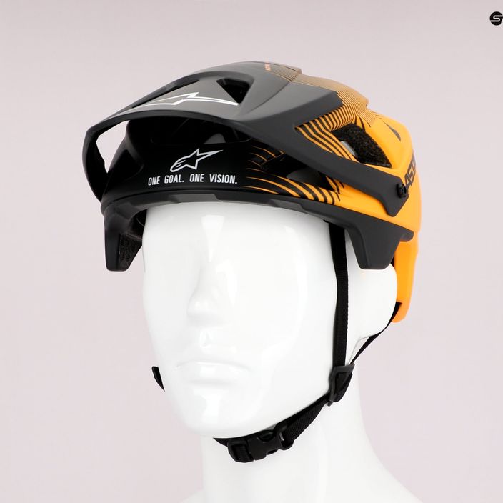 Шолом велосипедний Alpinestars Vector Pro A2 ebony/tangerine matt 9