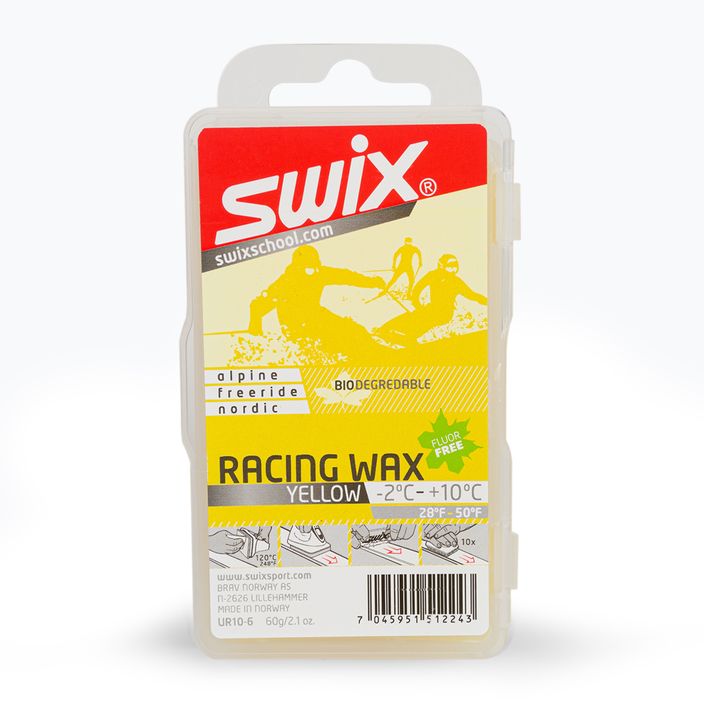 Віск для лиж Swix Ur10 Yellow Bio Racing жовтий UR10-6