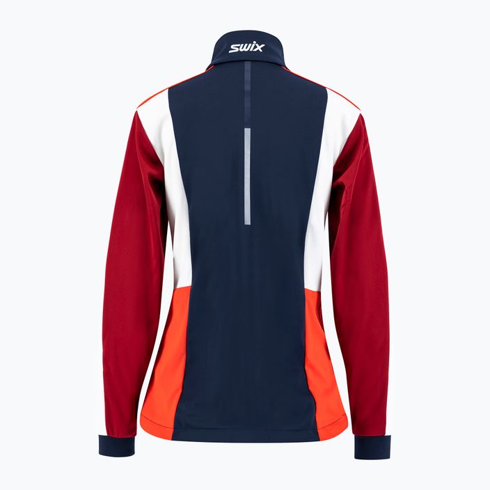 Куртка для бігових лиж жіноча Swix Cross синьо-червона 12346-75120 9