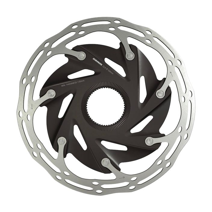 Гальмівний диск SRAM Rotor CNTRLN XR 2P CL Rounded чорно-сріблястий 00.5018.122.003 2