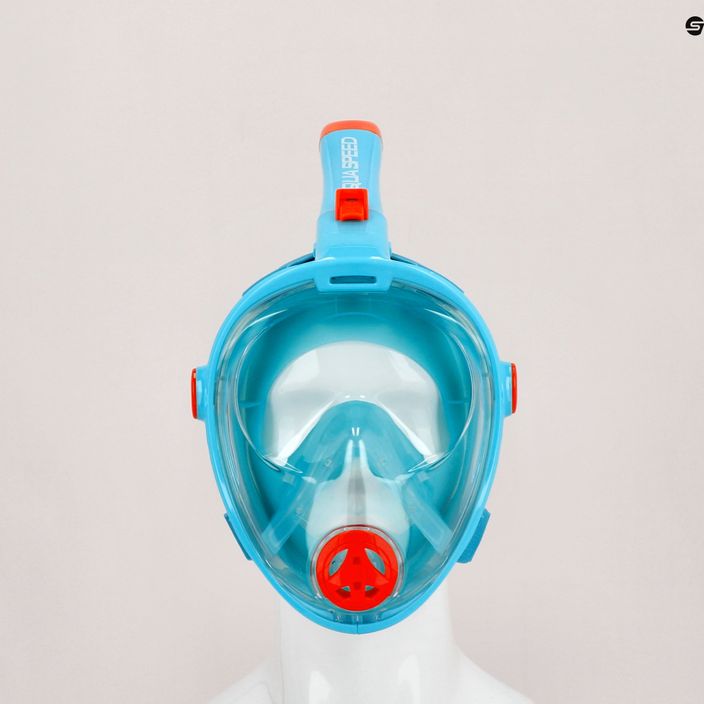 Повнолицева маска для снорклінгу дитячаAQUA-SPEED Spectra 2.0 Kid бірюзова 8