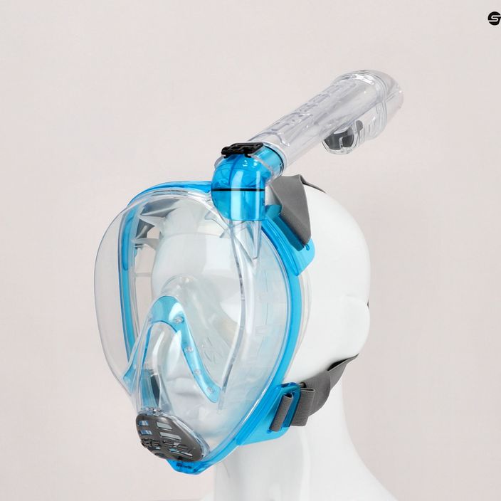 Повнолицева маска для снорклінгу Cressi Baron Full Face clear/aquamarine 5