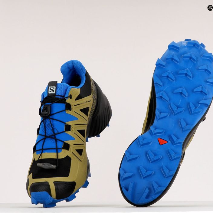 Кросівки для бігу чоловічі Salomon Speedcross 5 GTX black/green moss/skydiver 11