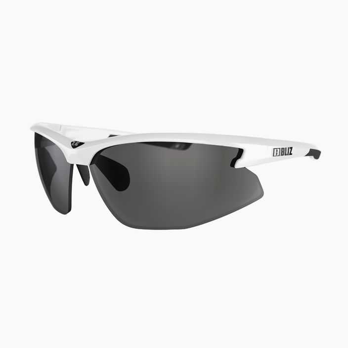 Велосипедні окуляри Bliz Motion + S3 блискучі білі / димчасто-сріблясті дзеркальні 3