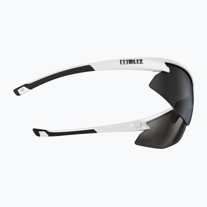 Велосипедні окуляри Bliz Motion + S3 блискучі білі / димчасто-сріблясті дзеркальні 5