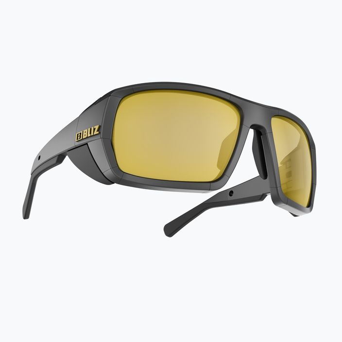 Велосипедні дзеркальні окуляри Bliz Peak S4 матовий чорний/коричневе золото