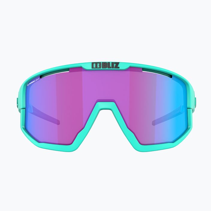 Велосипедні окуляри Bliz Fusion Nano Optics Nordic Light S2 матові бірюзові/бегонія/фіолетово-сині мульти 5