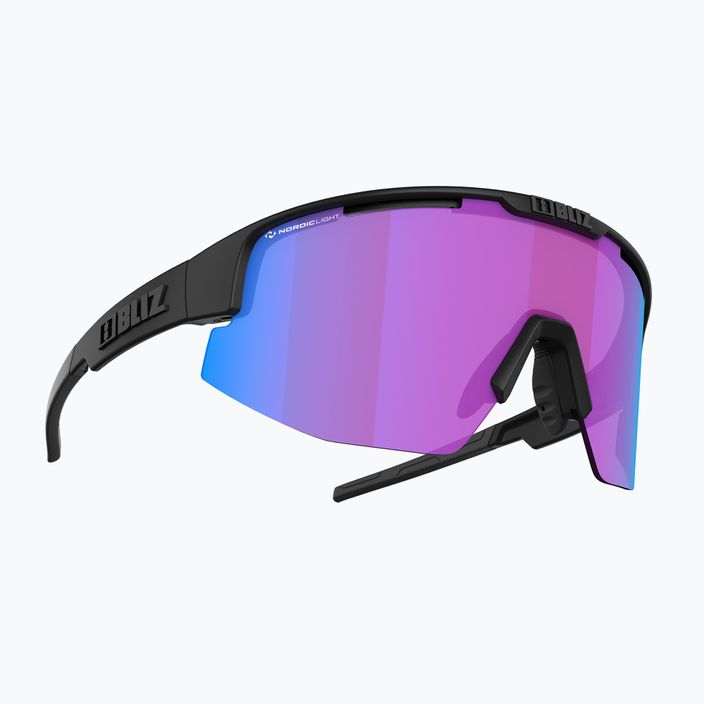 Велосипедні окуляри Bliz Matrix Nano Optics Nordic Light S2 матові чорні/бегонія/фіолетово-сині мульти 2