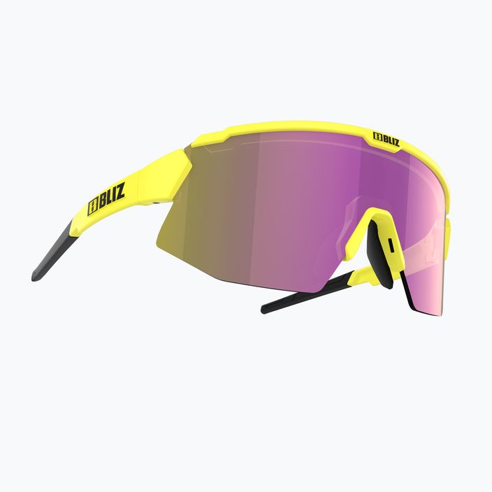 Велосипедні окуляри Bliz Breeze S3+S1 матові неонові жовті/коричневі фіолетові мульти/рожеві 3