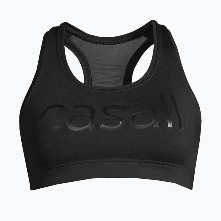 Бюстгальтер спортивний Casall Iconic Wool Sports black logo 4