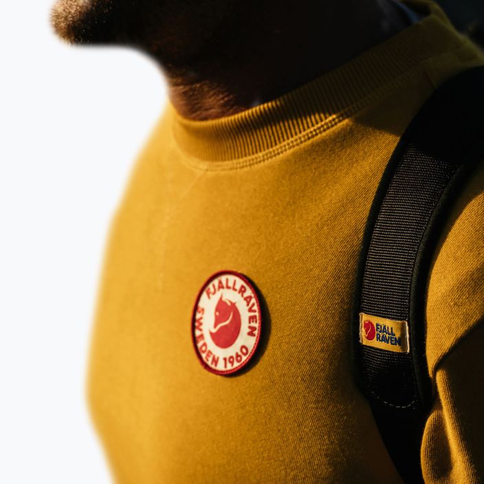 Кофта трекінгова чоловіча Fjällräven 1960 Logo Badge Sweater 161 mustard yellow 5